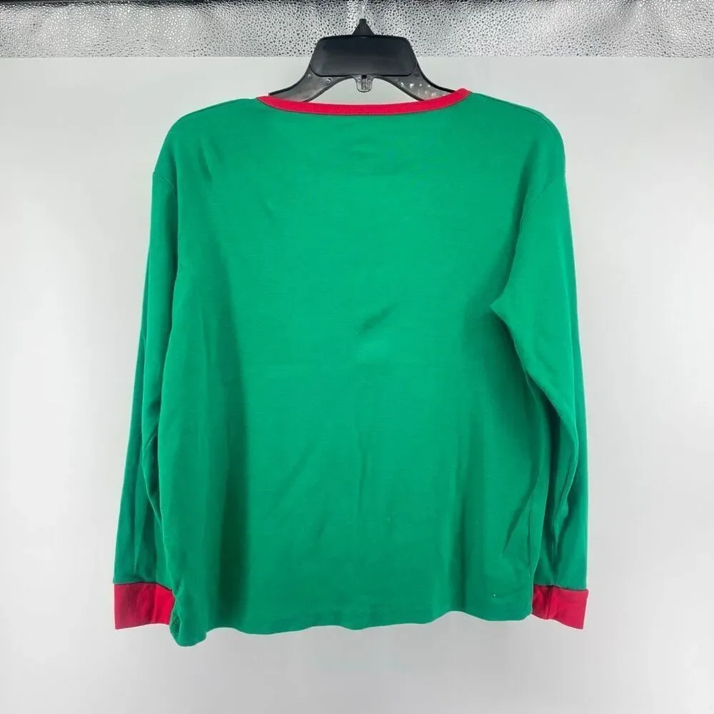 Family Feeling What The Elf Christmas Lounge Pajama Set Green Medium Cotton